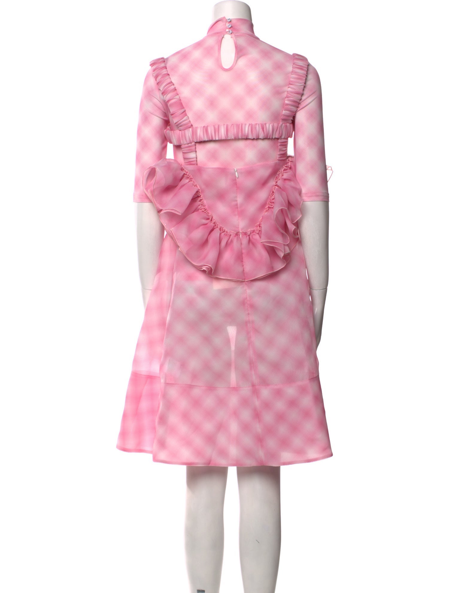 Shushu/tong Plaid Print Knee-Length Dress w/ Tags